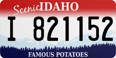 ID license plate I821152