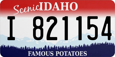 ID license plate I821154