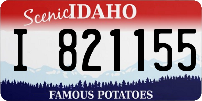 ID license plate I821155
