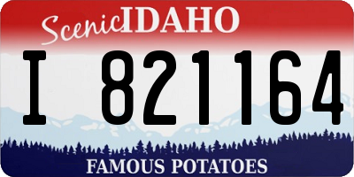 ID license plate I821164