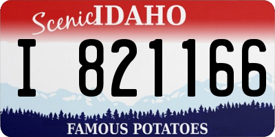ID license plate I821166