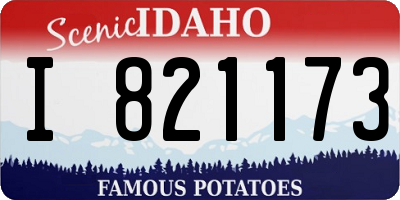 ID license plate I821173