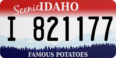ID license plate I821177