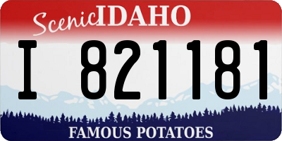 ID license plate I821181