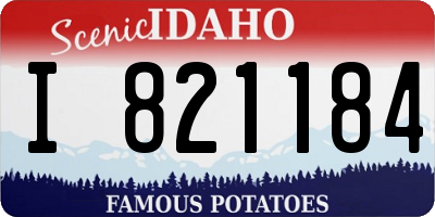 ID license plate I821184