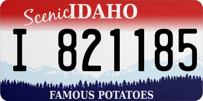 ID license plate I821185
