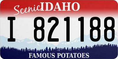 ID license plate I821188