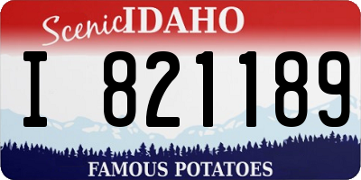 ID license plate I821189