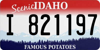 ID license plate I821197