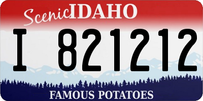 ID license plate I821212