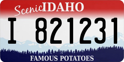 ID license plate I821231