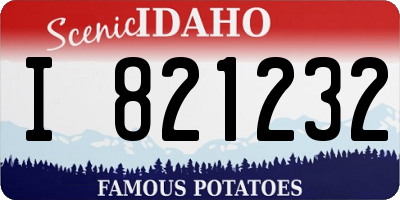 ID license plate I821232