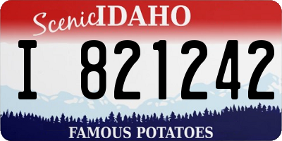 ID license plate I821242