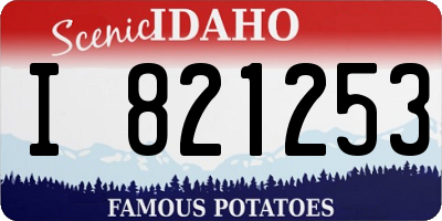 ID license plate I821253