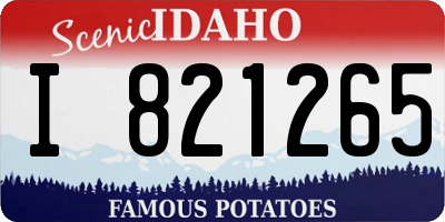 ID license plate I821265