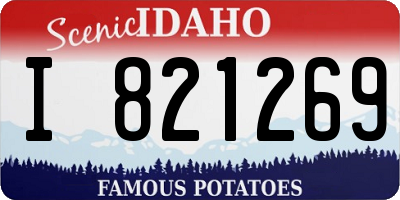 ID license plate I821269