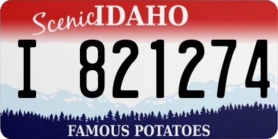 ID license plate I821274
