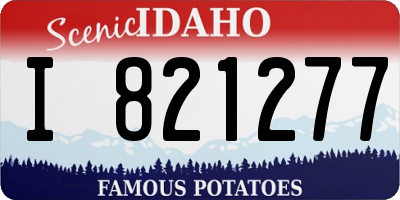 ID license plate I821277