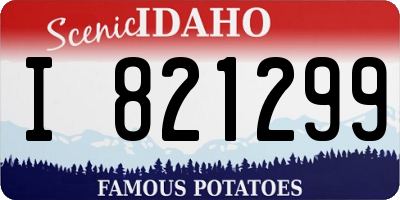 ID license plate I821299