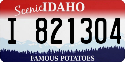 ID license plate I821304