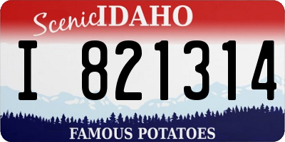 ID license plate I821314