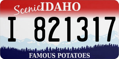 ID license plate I821317