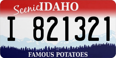 ID license plate I821321