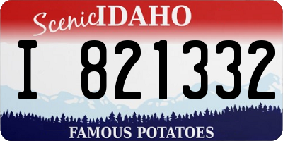 ID license plate I821332