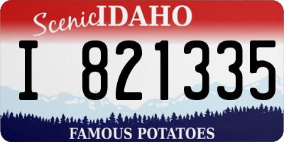 ID license plate I821335