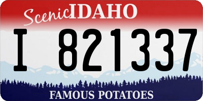 ID license plate I821337