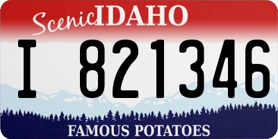 ID license plate I821346