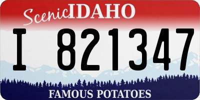 ID license plate I821347