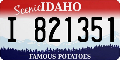 ID license plate I821351