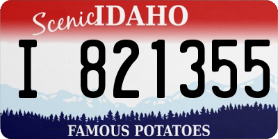ID license plate I821355