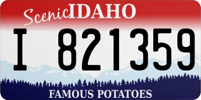 ID license plate I821359