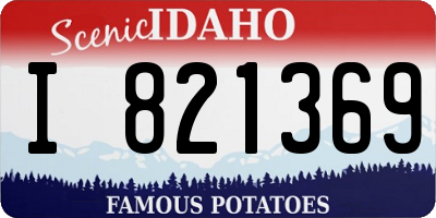ID license plate I821369