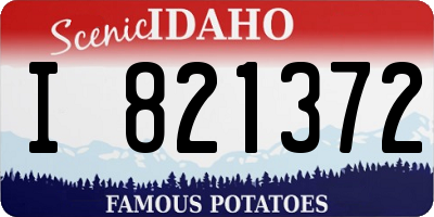 ID license plate I821372
