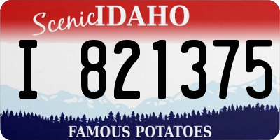 ID license plate I821375