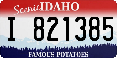 ID license plate I821385