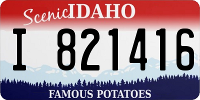 ID license plate I821416