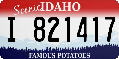 ID license plate I821417