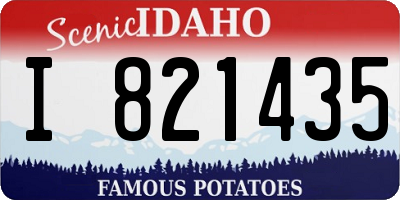 ID license plate I821435