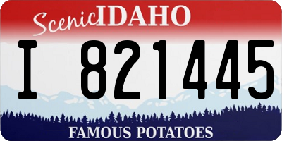 ID license plate I821445