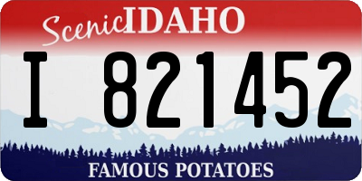 ID license plate I821452