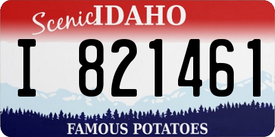 ID license plate I821461