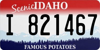 ID license plate I821467