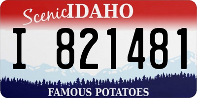 ID license plate I821481