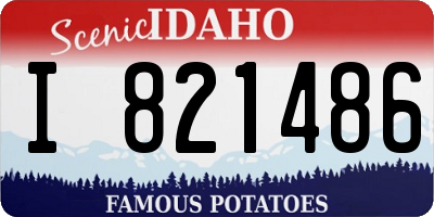 ID license plate I821486