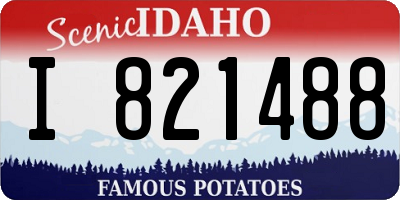 ID license plate I821488