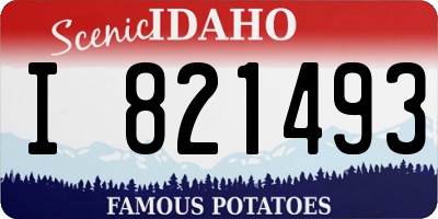 ID license plate I821493